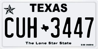 TX license plate CUH3447
