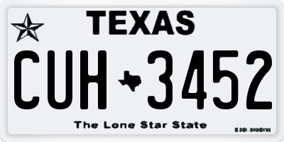 TX license plate CUH3452