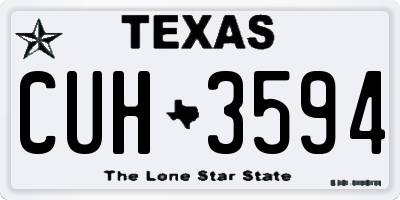 TX license plate CUH3594