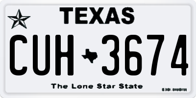 TX license plate CUH3674