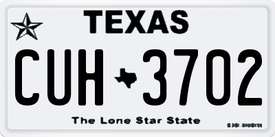 TX license plate CUH3702