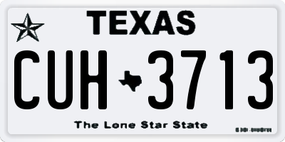 TX license plate CUH3713