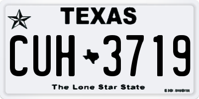 TX license plate CUH3719