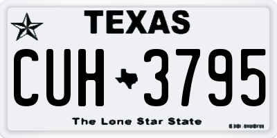 TX license plate CUH3795
