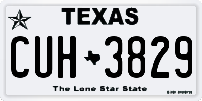 TX license plate CUH3829