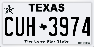 TX license plate CUH3974