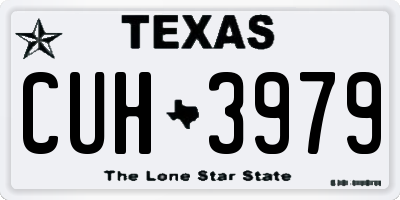 TX license plate CUH3979