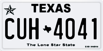 TX license plate CUH4041