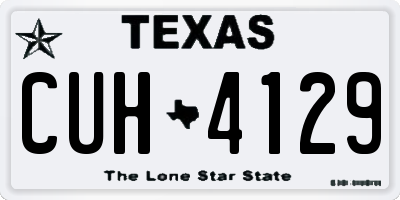 TX license plate CUH4129