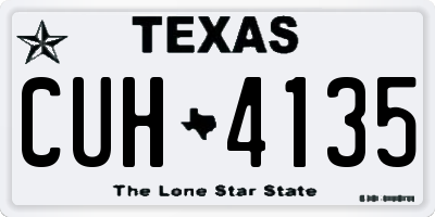 TX license plate CUH4135