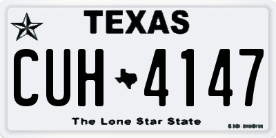 TX license plate CUH4147