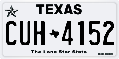 TX license plate CUH4152
