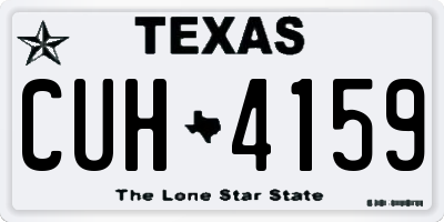 TX license plate CUH4159