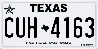 TX license plate CUH4163