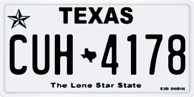 TX license plate CUH4178