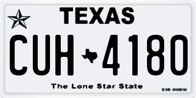 TX license plate CUH4180