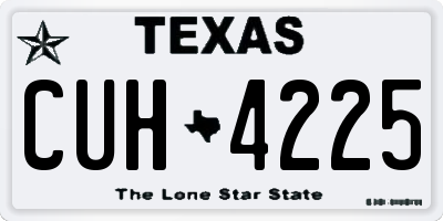 TX license plate CUH4225