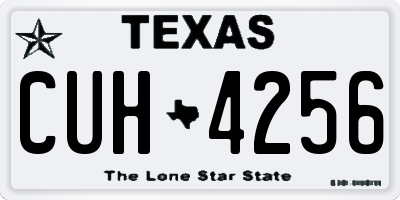 TX license plate CUH4256