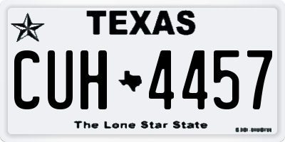 TX license plate CUH4457