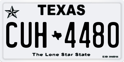 TX license plate CUH4480