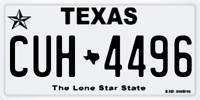 TX license plate CUH4496