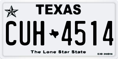 TX license plate CUH4514