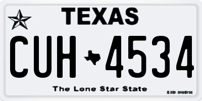 TX license plate CUH4534