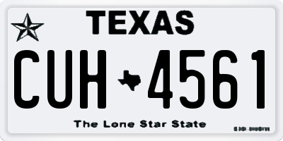 TX license plate CUH4561