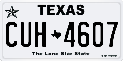 TX license plate CUH4607