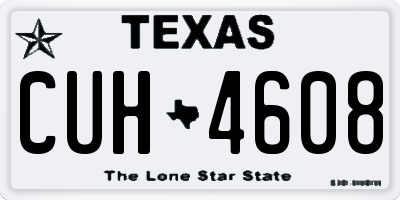 TX license plate CUH4608