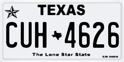 TX license plate CUH4626