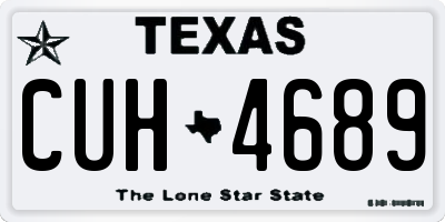 TX license plate CUH4689