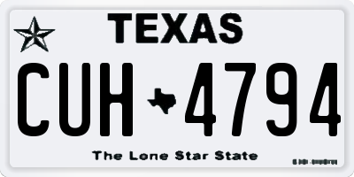TX license plate CUH4794