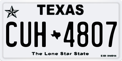 TX license plate CUH4807