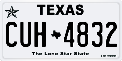 TX license plate CUH4832