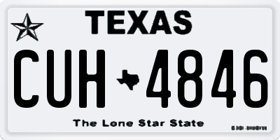 TX license plate CUH4846