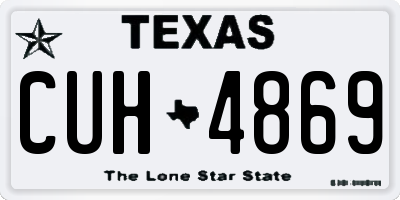 TX license plate CUH4869