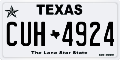 TX license plate CUH4924