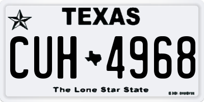 TX license plate CUH4968