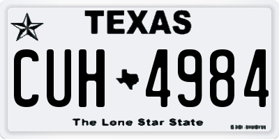 TX license plate CUH4984