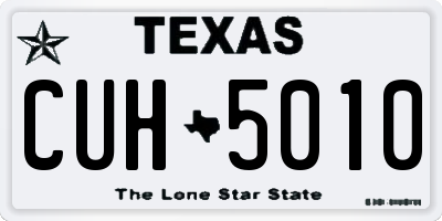 TX license plate CUH5010
