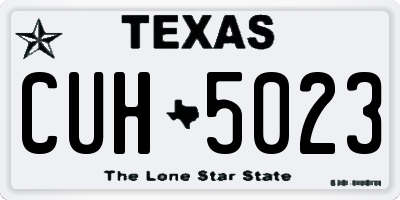 TX license plate CUH5023