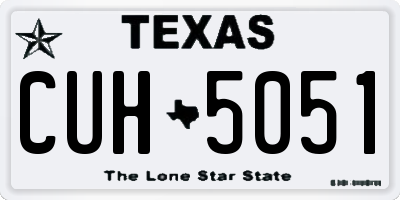 TX license plate CUH5051