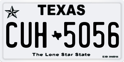 TX license plate CUH5056