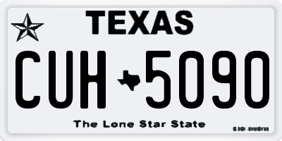 TX license plate CUH5090