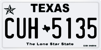 TX license plate CUH5135