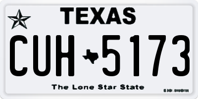 TX license plate CUH5173