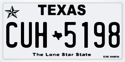 TX license plate CUH5198