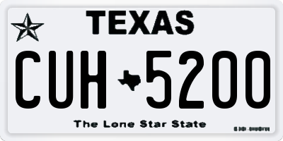 TX license plate CUH5200