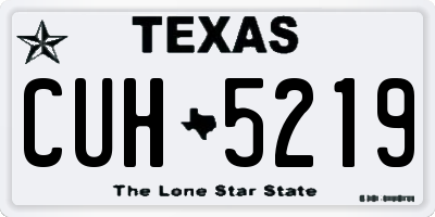 TX license plate CUH5219